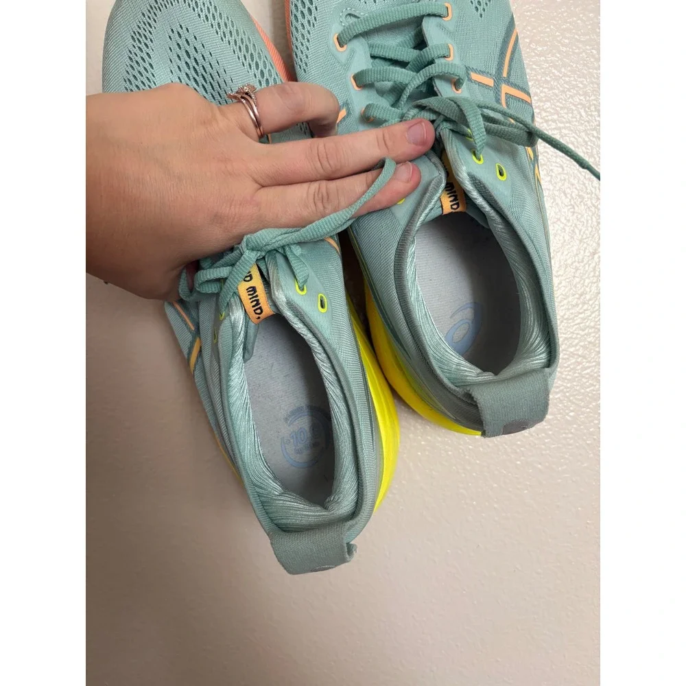 Asics Gel-Kayano 30 Running Shoes Mint Green Orange Neon Yellow Womens 10.5
